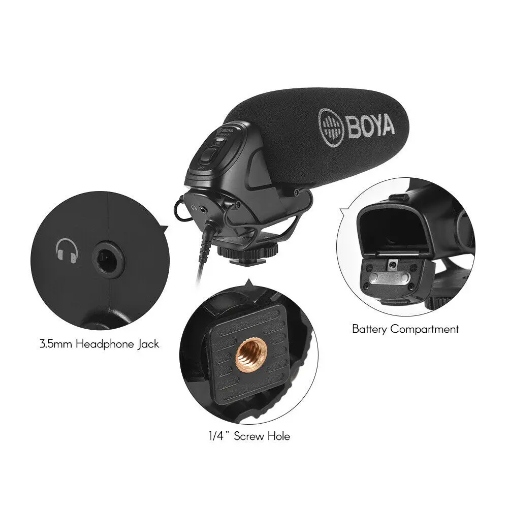 Конденсаторный Supercardioid Boya микрофон для цифровой зеркальной камеры BM3031 BM3032 BM3011 с