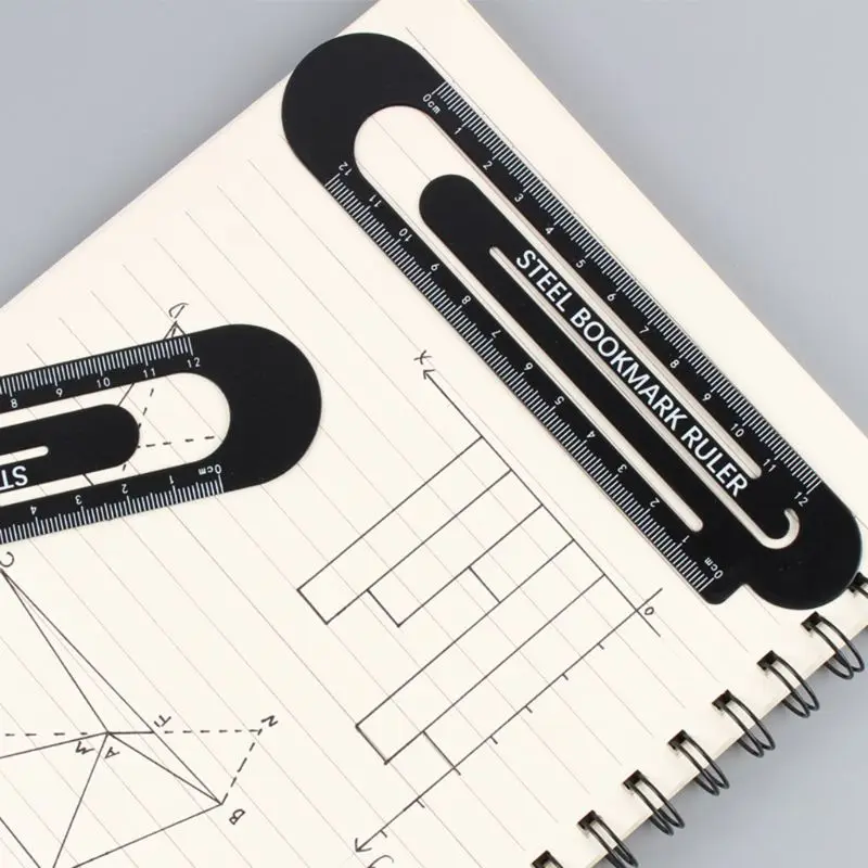 12 см скрепки закладки правителя металлическим бантом черный белый цвет маркеры