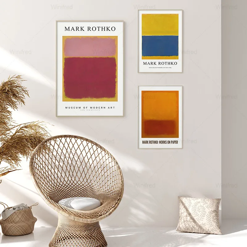 Картина на холсте Марк Ротко ВИНТАЖНЫЙ ПЛАКАТ и принты известная абстрактная