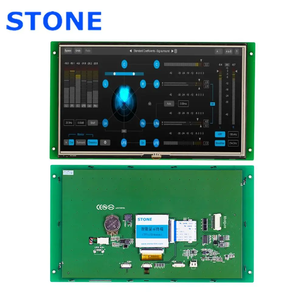 

10.1 inch Embedded Smart LCD Display with Controller Board + Serial Interface + Software Support Any MCU