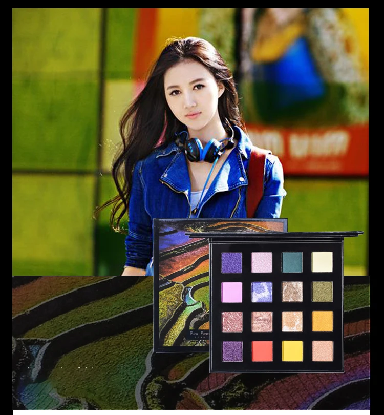 Косметическая глазурованная 16 цветов Палитра теней для век национальная география пошаговый Пигмент матовый мерцающий макияж для глаз палитра теней для век косметика