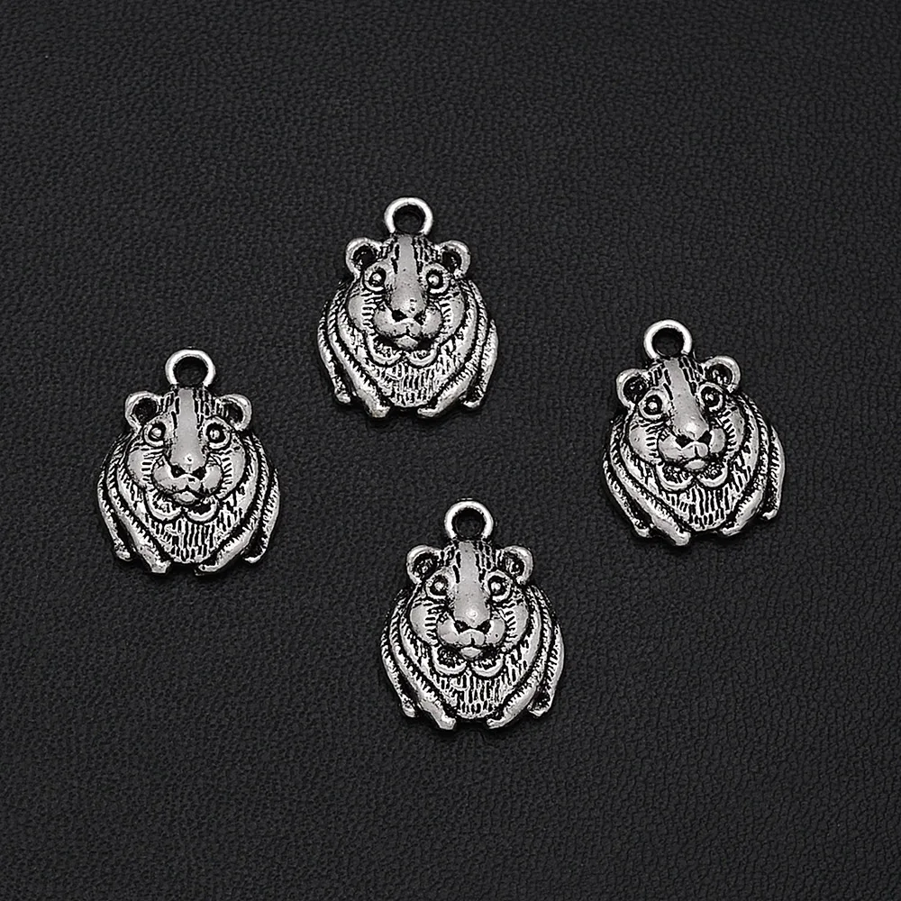 12 шт./лот 14x18 мм Античная Посеребренная Подвеска морская свинка Милая животная