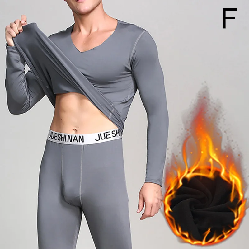 thermal pants Men Underwear Suit Hot Stylish Plus Velvet Warmth Constant Temperature 37 Degrees Autumn And Winter Comfortable Underwear Suit long johns pants