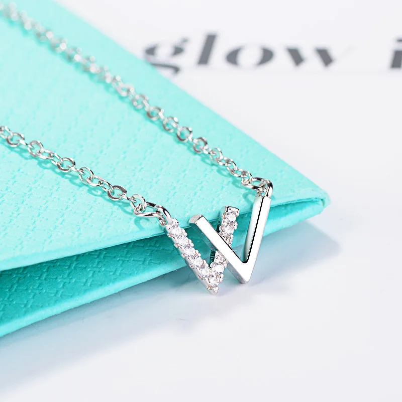 Кулоны в виде алфавита из серебра 925 пробы с фианитами|Ожерелья| |