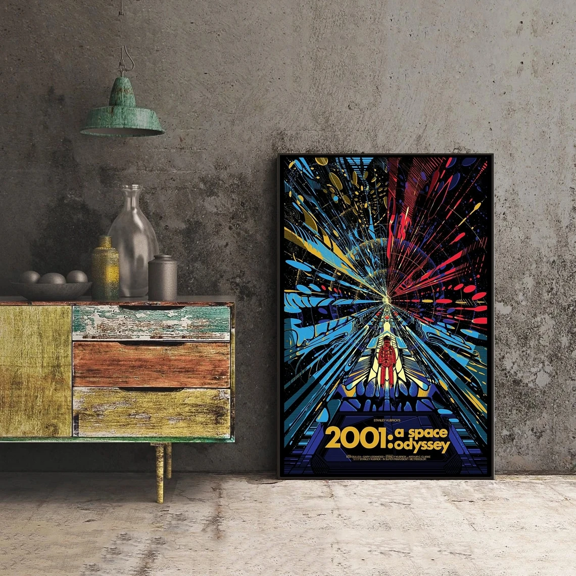 2001: Космическая Одиссея Кубрик постер фильма классический винтажный ретро холст