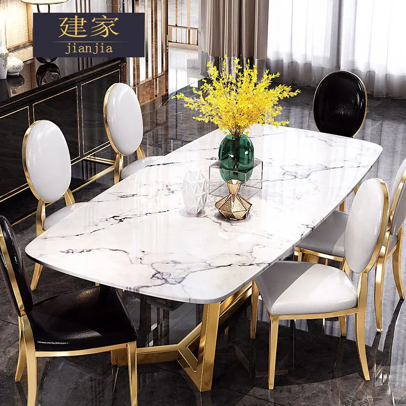 2019 Nordic мраморный обеденный стол в гонконгском стиле постмодерн мебель