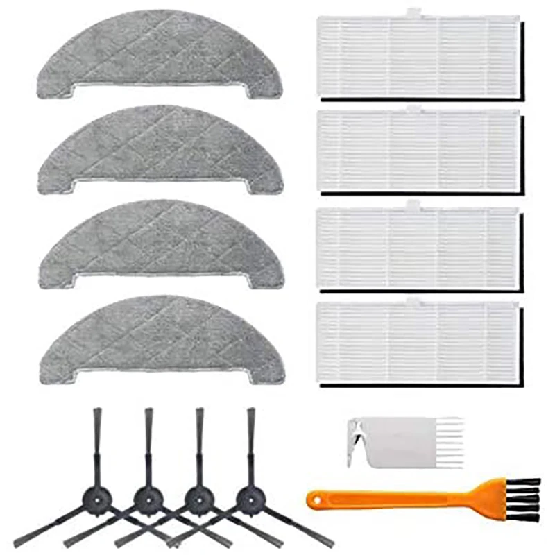 

14Pcs Side Brushes Mop Cloths Hepa Filter Accessories Parts for VIOMI S9 Robot Vacuum Cleaner