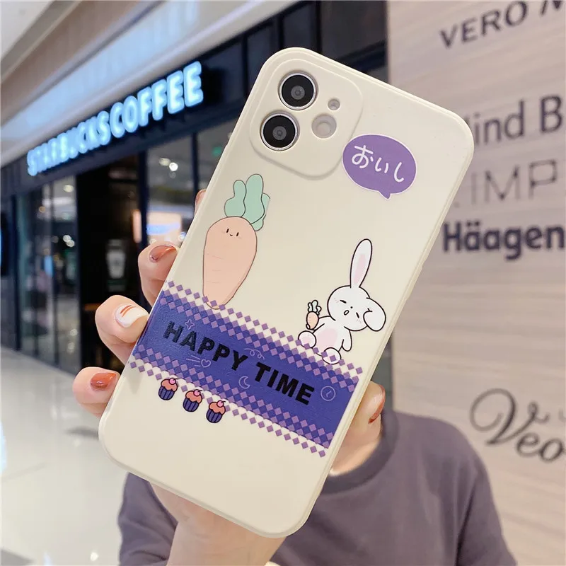 

Cartoon Rabbit Japan Silicone Soft Phone Case For iPhone 7 8 Plus 2020 SE X XR XS Max 11 11Pro Max 12 12Pro Max Pro Mini Case