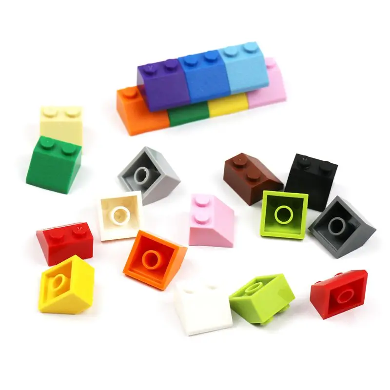 50 штук, DIY Развивающие строительные блоки, кирпичи, черепица 2x2 3039, сборка частиц, дети, MOC игрушки, кирпичи, наклон 45 ° 2x2