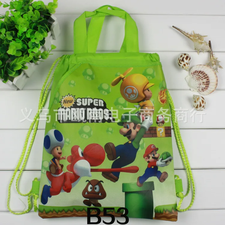 Детский рюкзак с рисунком Super Mario Bros сумка для путешествий из нетканого материала