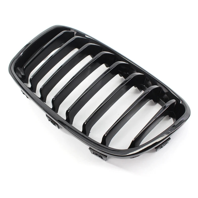 

Bright Black Front Kidney Grill Grille For Bmw F20 F21 1 Series 2011-2014