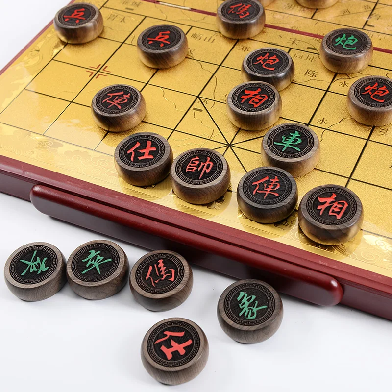 

Large Portable Chess Wooden Premium Family Table Games Adult Chinese Chess Game Folding Board Spelletjes High End Gifts Ed50zm