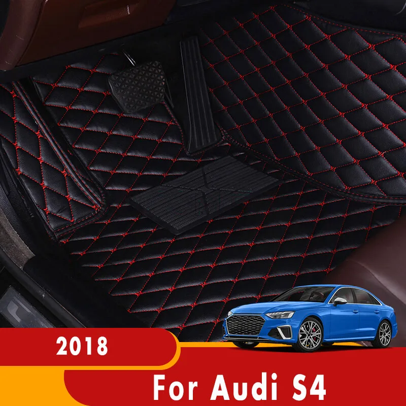Custom Carpets For Audi S4 2018 Leather Waterproof  Car Floor Mats Car Accessories Interiors Auto Styling Front And Rear Rugs