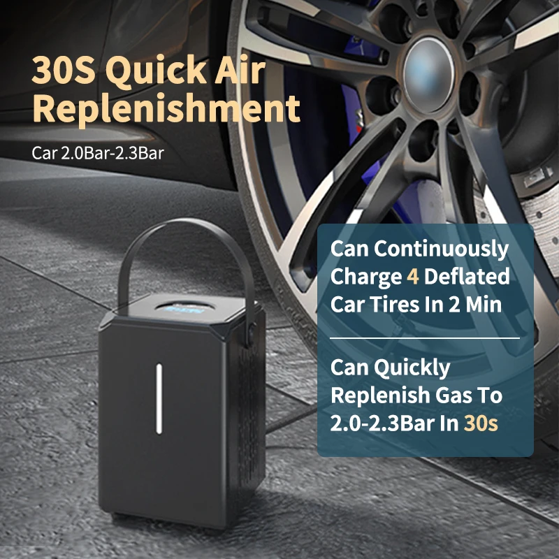 Портативный беспроводной надувной насос 12 В постоянного тока Автомобильный