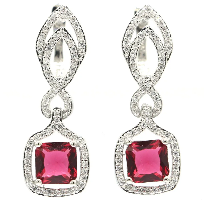 33x12 мм Юбилей создан розовый малиновый родолит белый циркон женские ювелирные