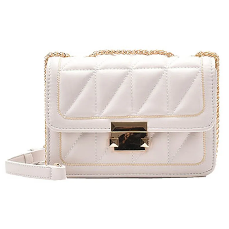 

Niche Design Embroidery Thread Handbags New Fashion Hot Messenger Bag Chain Square Bag Underarm Bag Dual-use Bag Width: 19cm