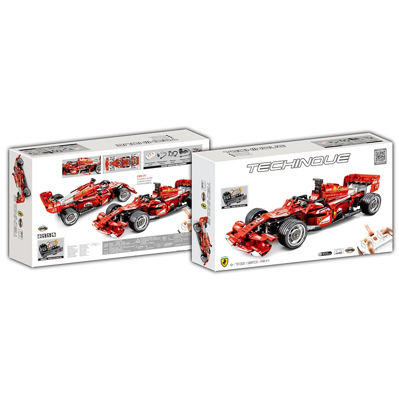 Technic F1 Racer RC гоночный автомобиль строительные блоки Fit Legoingly супер гонщик с мотором