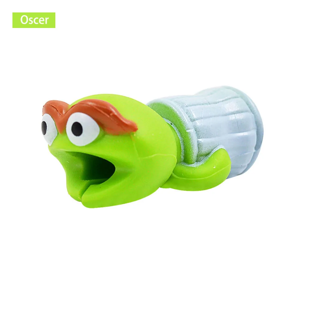 Oscer CHIPAL милый мультфильм укусов провода моталки для iPhone USB кабель протектор животное укуса Органайзер Chompers накладка держатель для телефона - Цвет: Oscer