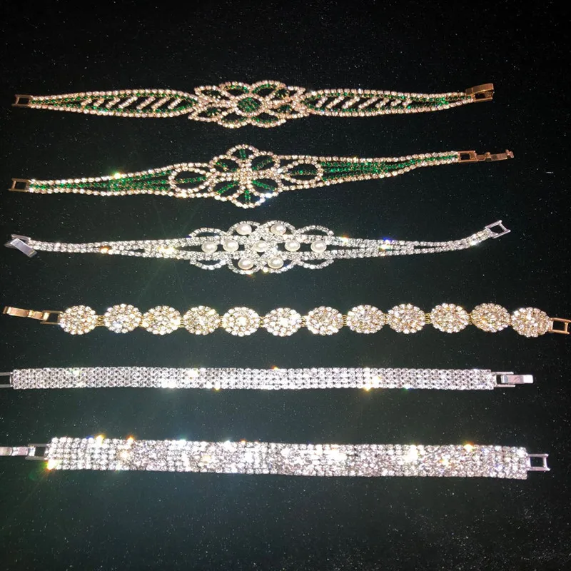 

Fashion European and American women's crystal chain bracelet luxury fashion shinning Bridal Wedding bracelet and Bracelet Gift