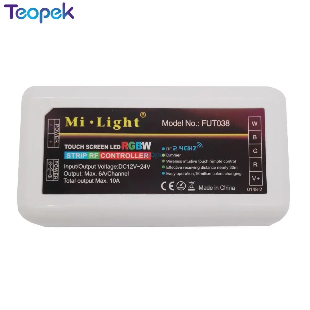 MiBoxer RGBW светодиодный контроллер 12v 10a FUT038 + FUT096 2 4G Беспроводной 4-Зона RF сенсорный