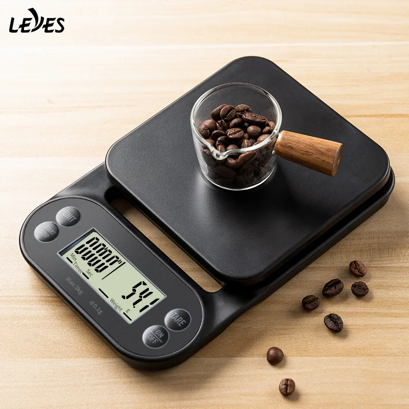 Smart Coffee Scale with Auto Timer Digital Gram Weighing Electronic Weight Food Mini Kitchen Scale Balance Precision LCD Display