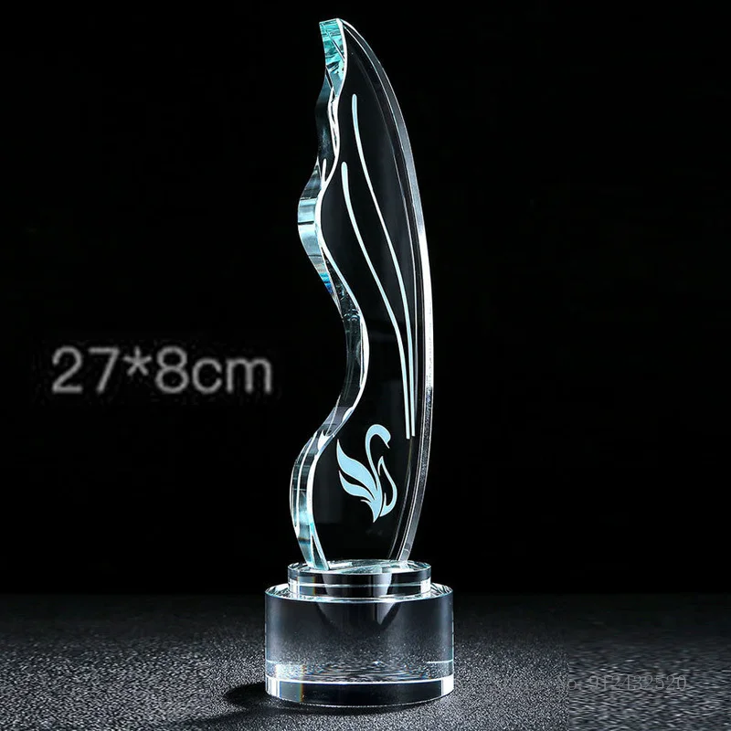 Crystal trophy custom color printing as a prize award sports movie award delivery on behalf of crystal custom home decoration