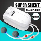 Аквариумный воздушный насос, бесшумный мини-компрессор, одиночный двойной розетка, кислород, аквариумные аксессуары, 3 Вт, 3,5 Вт, 4 Вт, 6 Вт