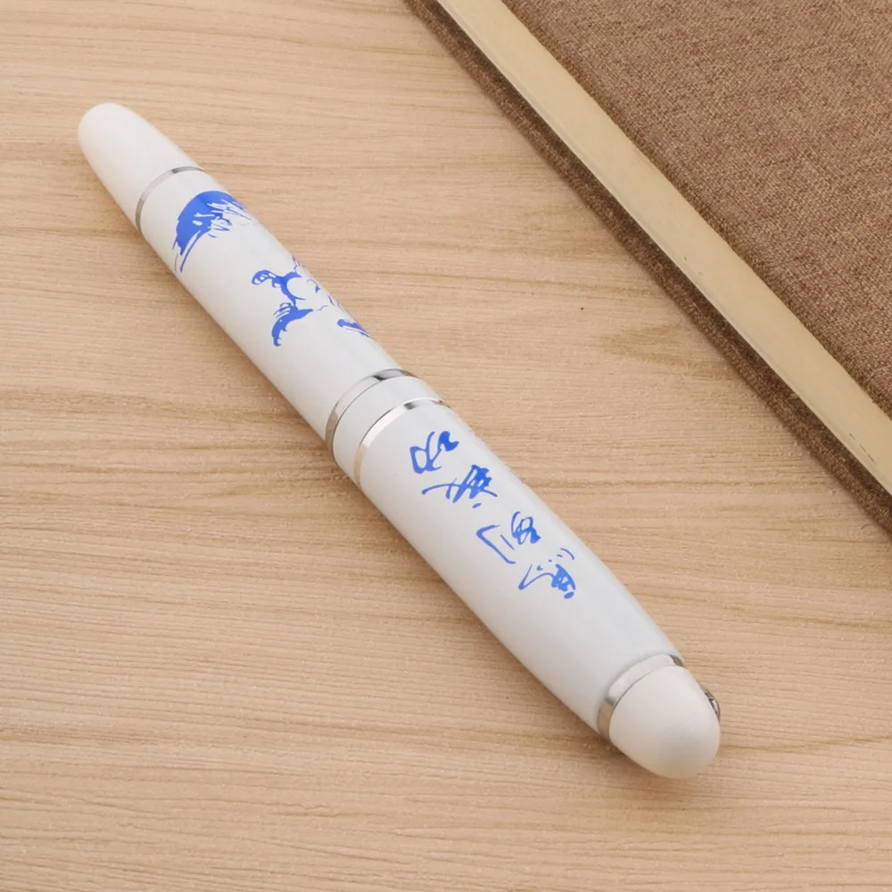 Классический синий и белый цветок китайская живопись конский роллер ручка|pen