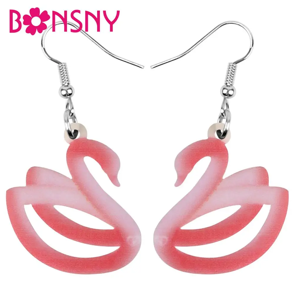 Акриловые украшения Bonsny в виде лебедя и гуся для женщин девочек