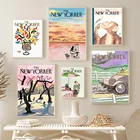 Винтажная картина в стиле Город животных, Картина на холсте, постеры и принты, украшение в скандинавском стиле для гостиной