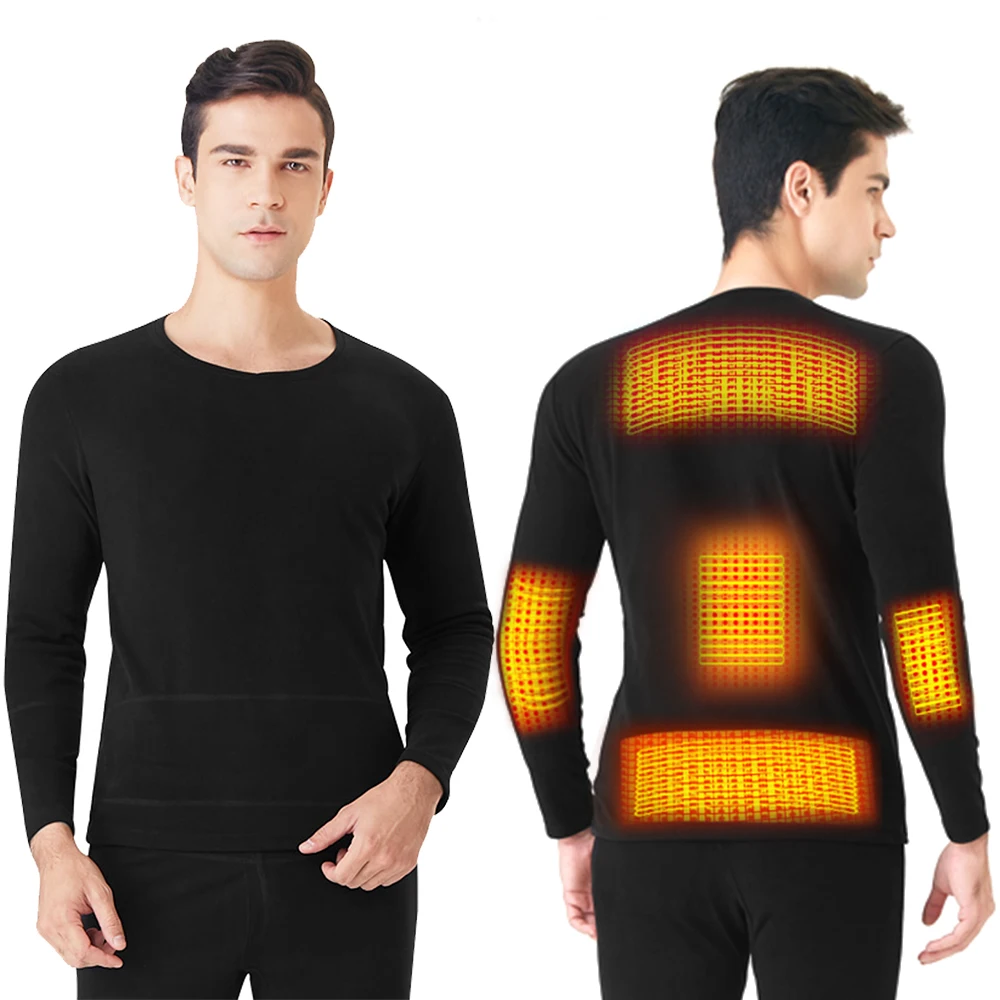 Нижнее белье с подогревом моющаяся зарядка через USB Электрический костюм