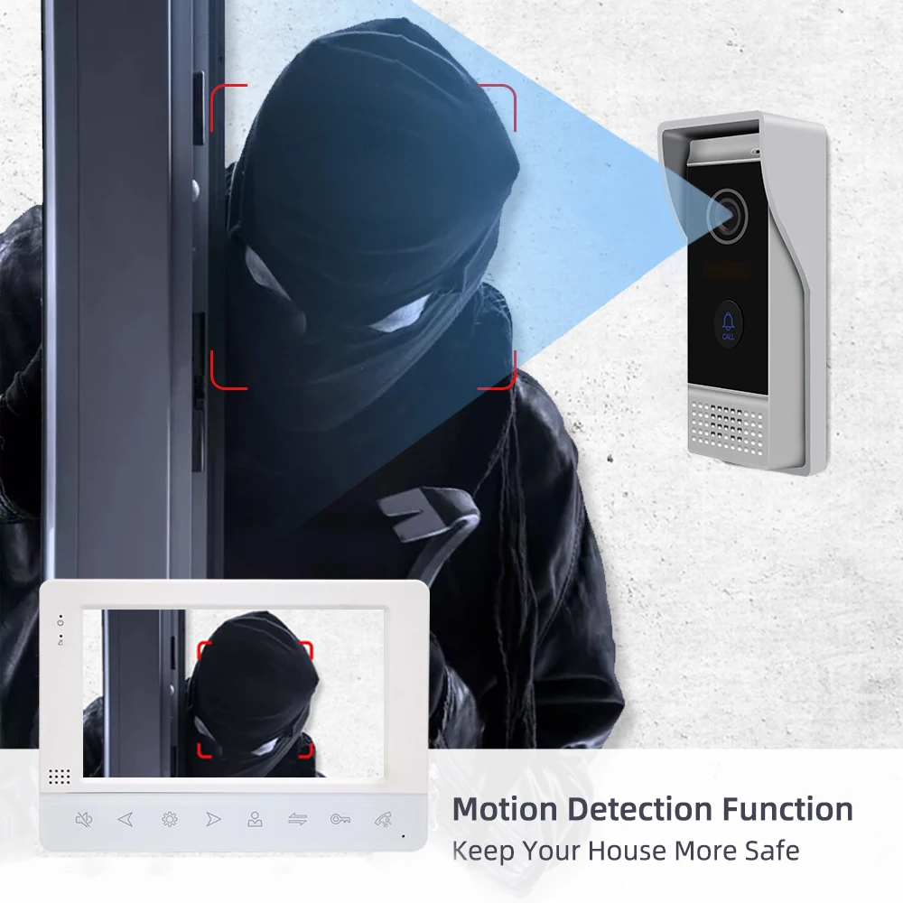 Новинка видеодомофон для дома проводной с цветным HD монитором 7 дюймов дверной