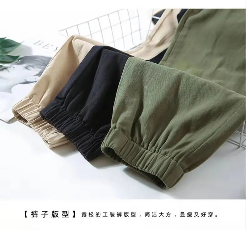 Брюки Карго Для женщин однотонные свободные большие спортивные брюки с