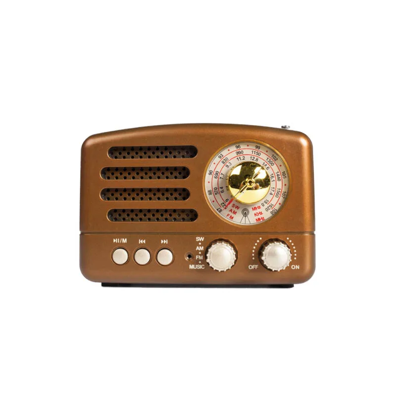 Карманный приемник Мини портативное Ретро Радио AM FM SW + Bluetooth динамик AUX USB TF MP3