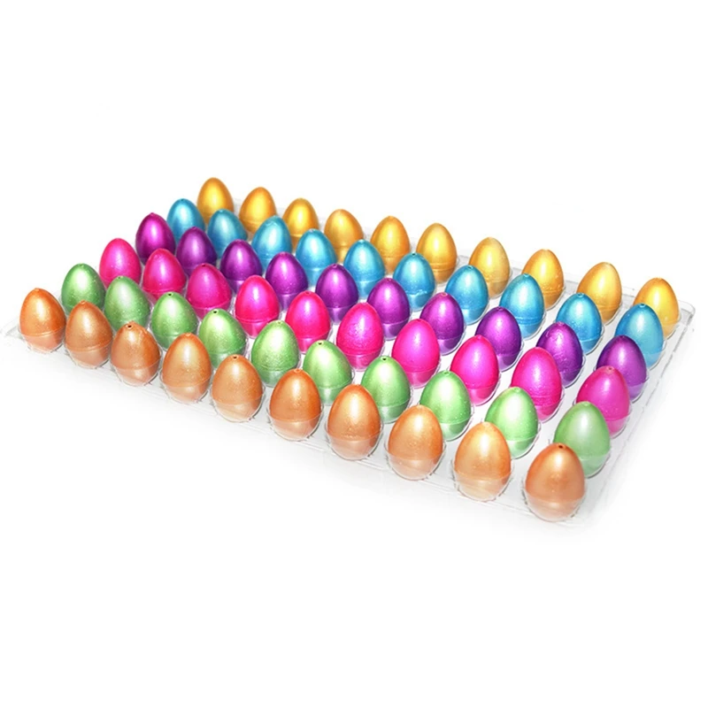 

60Pcs/Set Novelty Simulation Dinosaur Eggs Colored Cracked Dinosaur Expanded Egg Children's Early Educational Toys Gifts