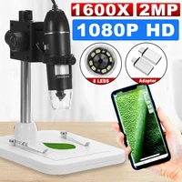 professional adjustable usb digital microscope 1600x 8 led electronic microscope endoscope zoom camera magnifier and lift stand