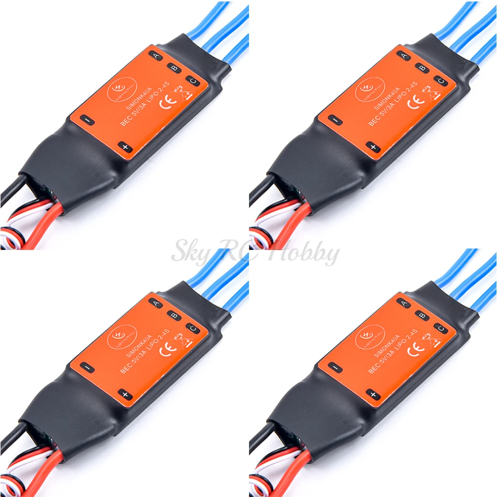 

40A Simonk прошивка электронный контроллер скорости RC бесщеточный ESC 2-4S с BEC 5V/3A для F450 S500 S550 Квадрокоптер Мультикоптер