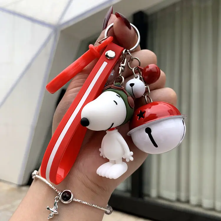 Мультяшный Брелок Snoopy женский милый автомобильный брелок кольцо с пряжкой
