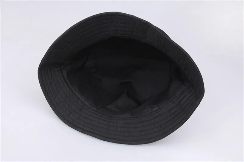 Панама унисекс хлопковая с вышитыми буквами США черная летняя мужская женская