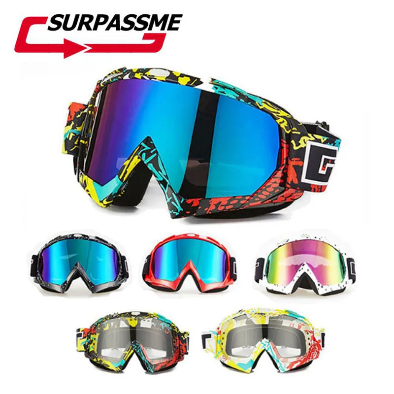 Очки для мотокросса пылезащитные ветрозащитные с регулируемым ремешком удобные