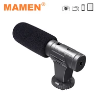 mamen 3 5mm real time monitoring recording microphone hypercardioid condenser microfone for phone camera vlog shooting interview