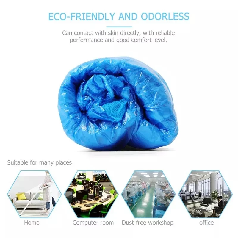 

500Pcs=250Pair Plastic Disposable Shoe Covers Rainy Day Carpet Floor Protector Thick Cleaning Shoe Cover Waterproof Overshoes