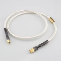 new audiocrast a26 silver plated hifi usb cable high quality 6n occ type a b dac data usb cable