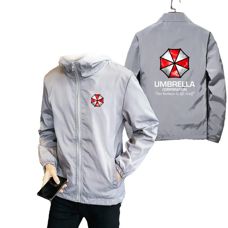 Ветровка мужская с принтом Umbrella Corporation куртка на молнии модная ветровка оверсайз