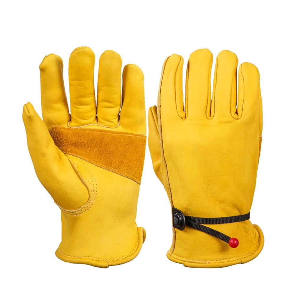 Кожаные рабочие перчатки для мужчин премиум-класса средних и больших размеров