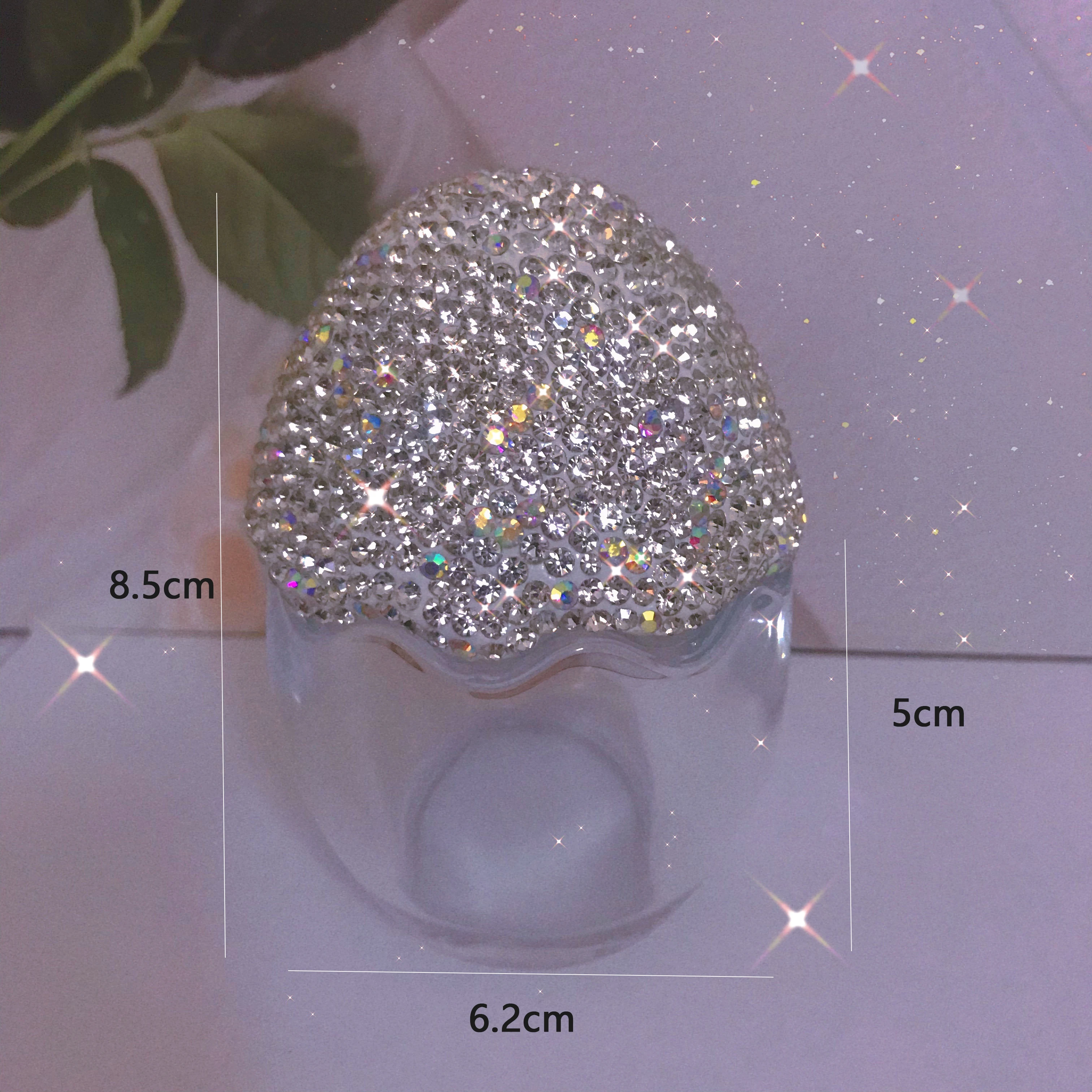 

Inlay Rhinestones Mousses Dessert Cup Clear Pudding Cup Glass Egg-shaped Transparent Yogurt Bottle Party Wedding Decoration