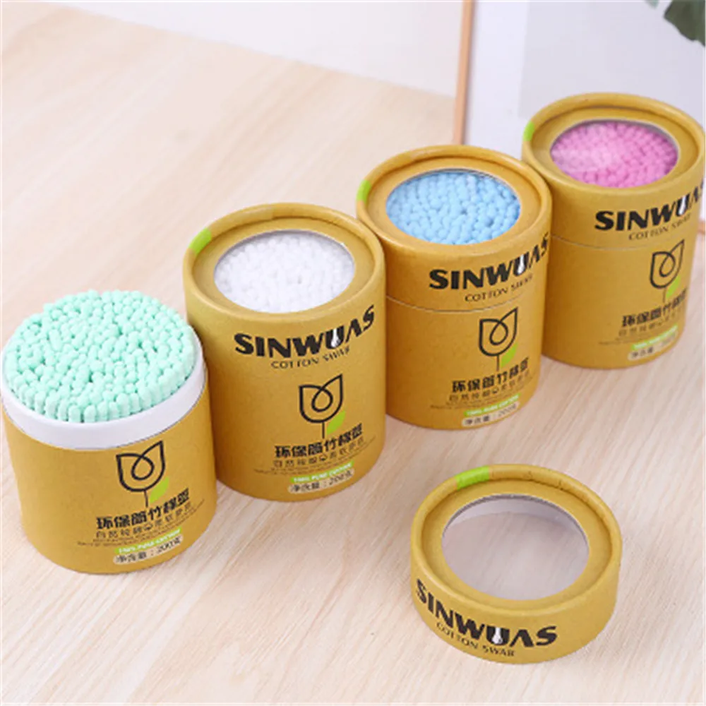 200 шт бамбуковые прослойки в ватный тампон деревянные палочки Мягкий хлопок