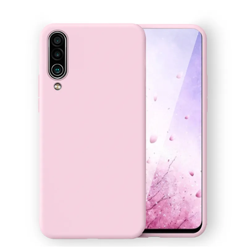 Жидкий силиконовый чехол для samsung A30s A50 A70 чехол противоударный бампер чехол TPU чехол для samsung Galaxy A30s A30 S A50 A70 чехол - Цвет: Розовый