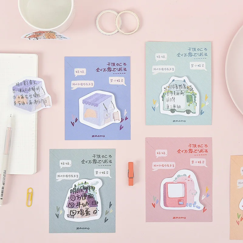 Домашние эльфы Липкие заметки милые самоклеящиеся блокноты для записей