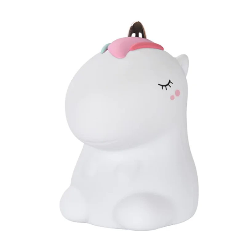 

Small Night Light Touch Sensor Colorful USB Rechargeable Cartoon Silicone Bedroom Children Bedside Lamp Children Baby Gift Nnico